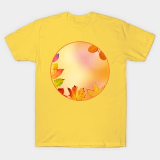 Circle Abstract Autumn Colorful Luminous T-Shirt